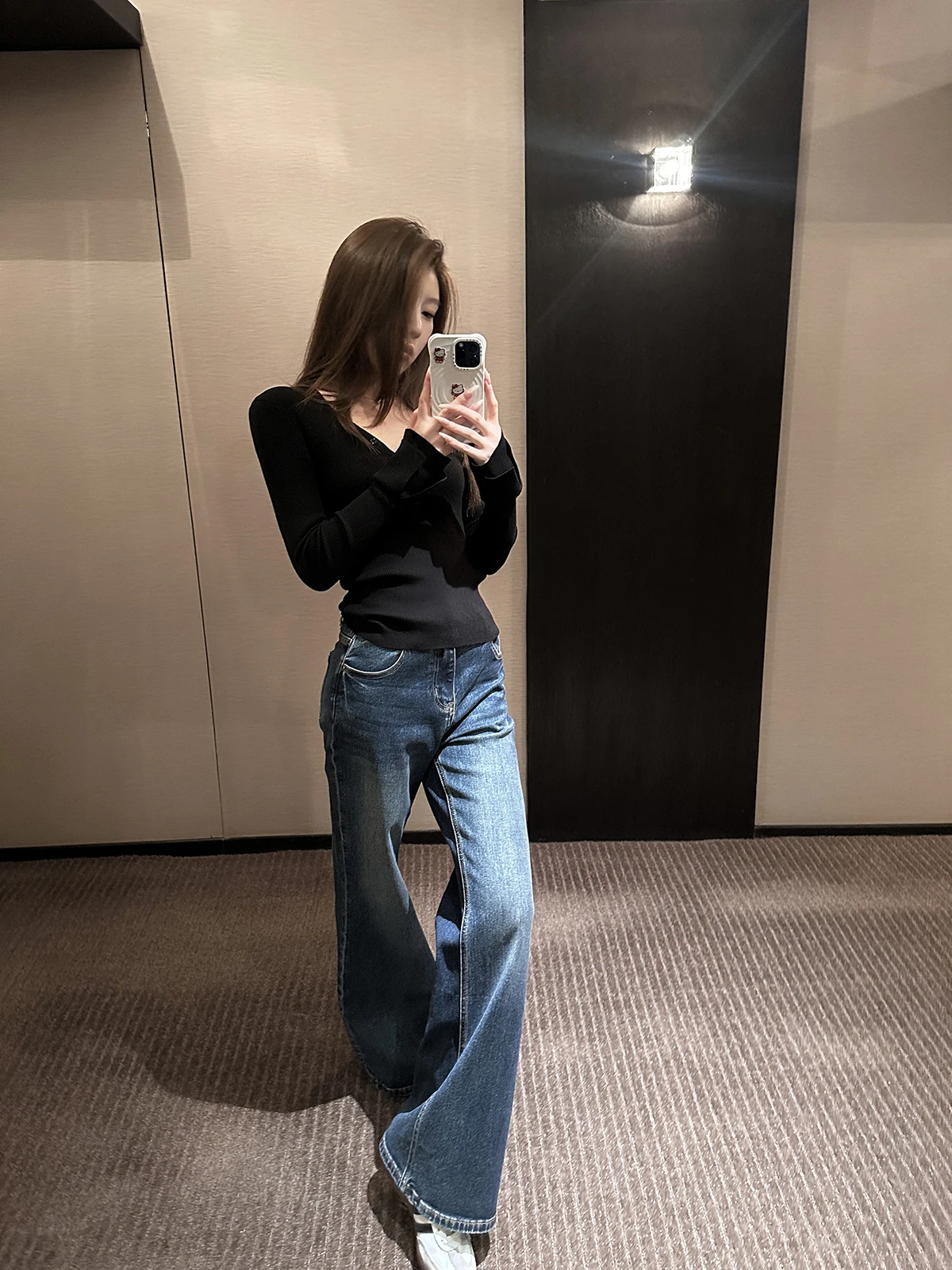 Dabaoxi Store Wide Leg Jeans Casual Loose Vintage Waed Color Versatile Autumn High Waist Cotton Blend Zipper Fly Daily Wear
Dabaoxi Store Wide Leg Jeans Casual Loose Vintage Waed Color Versatile Autumn High Waist Cotton Blend Zipper Fly Daily Wear