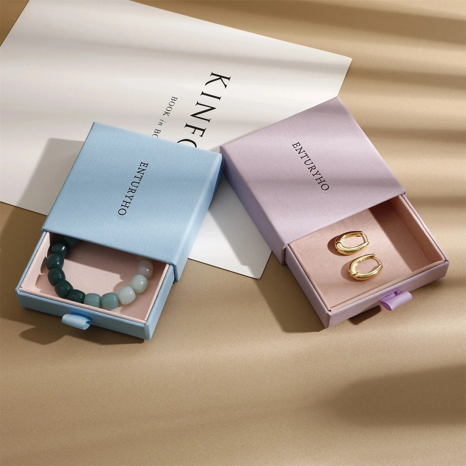 50pcs 9.5*9.5*2.5cm Paper box custom necklace ring box with sponge personalized logo Exquisite jewelry package split drawer box
50pcs 9.5*9.5*2.5cm Paper box custom necklace ring box with sponge personalized logo Exquisite jewelry package split drawer box