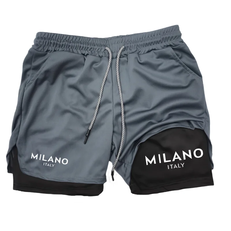 MILANO ITALY letter printed Shorts Men GYM Casual Sports Compression Shorts Workout Running Mesh 2 In 1 Sport Short Pants 2025
MILANO ITALY letter printed Shorts Men GYM Casual Sports Compression Shorts Workout Running Mesh 2 In 1 Sport Short Pants 2025