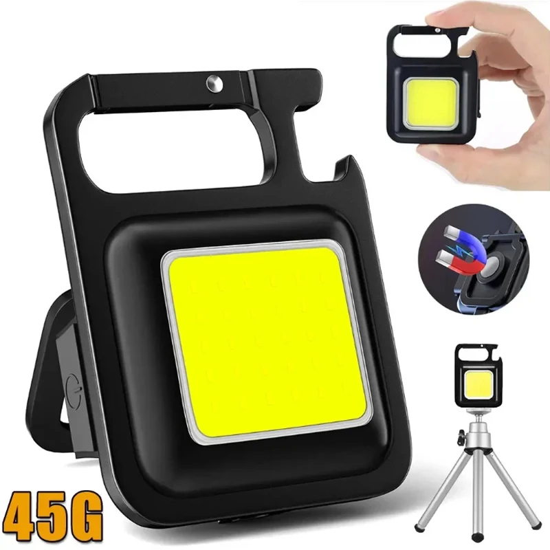 1000 LM Super Bright MINI COB Keychain Flashlight Charging Lamp Camping Lights with Magnet 4 Lighting Modes for Camping Home
1000 LM Super Bright MINI COB Keychain Flashlight Charging Lamp Camping Lights with Magnet 4 Lighting Modes for Camping Home