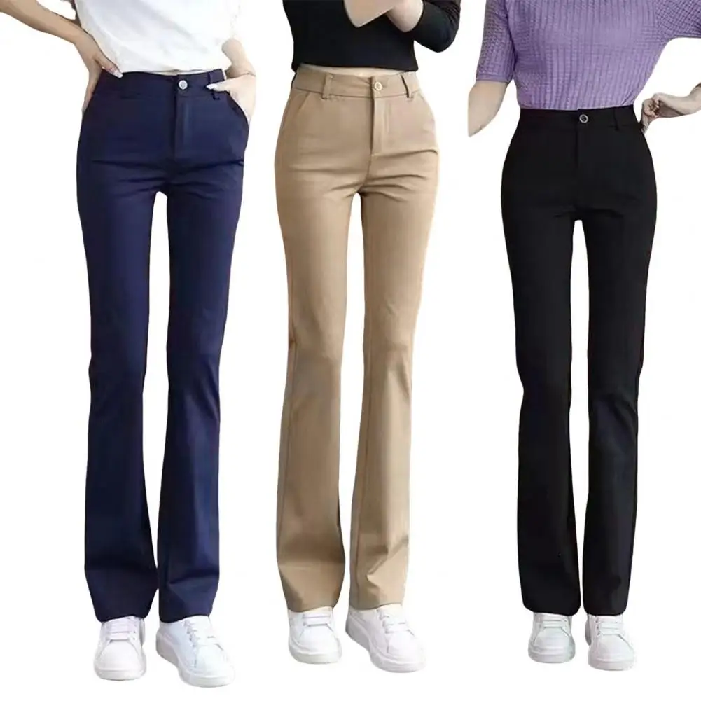Fall Spring Slim Fit Straight Leg Trousers Women Fashion Elastic High Waist Casual Trousers Woman Korean Solid Office Pant 2024
Fall Spring Slim Fit Straight Leg Trousers Women Fashion Elastic High Waist Casual Trousers Woman Korean Solid Office Pant 2024
