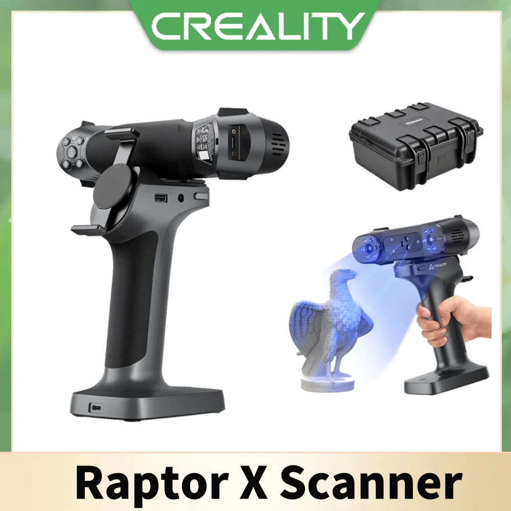 Creality 3D Scanner RaptorX Handheld Wireless Scanner 34+7 Blue Laser NIR Light Scanner Accuracy 0.02mm Support WiFi Connect
Creality 3D Scanner RaptorX Handheld Wireless Scanner 34+7 Blue Laser NIR Light Scanner Accuracy 0.02mm Support WiFi Connect