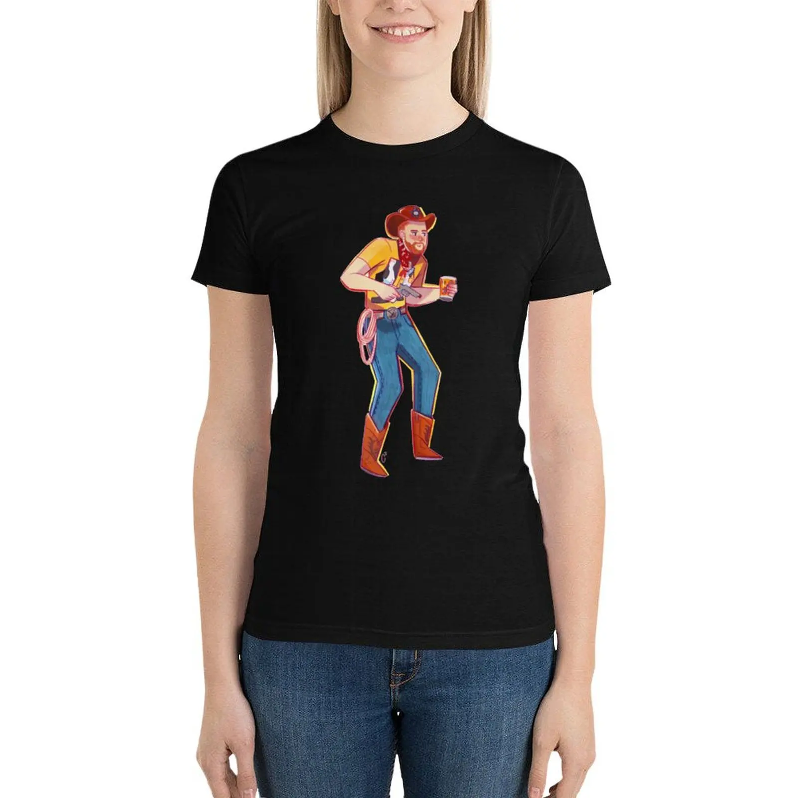 Cowdoy Aunty Donna T-Shirt Blouse cute clothes korean fashion shirts graphic tees Women's summer blouses 2024
Cowdoy Aunty Donna T-Shirt Blouse cute clothes korean fashion shirts graphic tees Women's summer blouses 2024