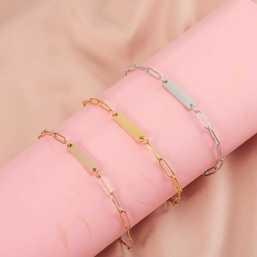 3pcs/Lot Stainless Steel Personalized Bar Bracelets Buckle Shaped Chain For Lovers Couple Jewelry Gifts
3pcs/Lot Stainless Steel Personalized Bar Bracelets Buckle Shaped Chain For Lovers Couple Jewelry Gifts