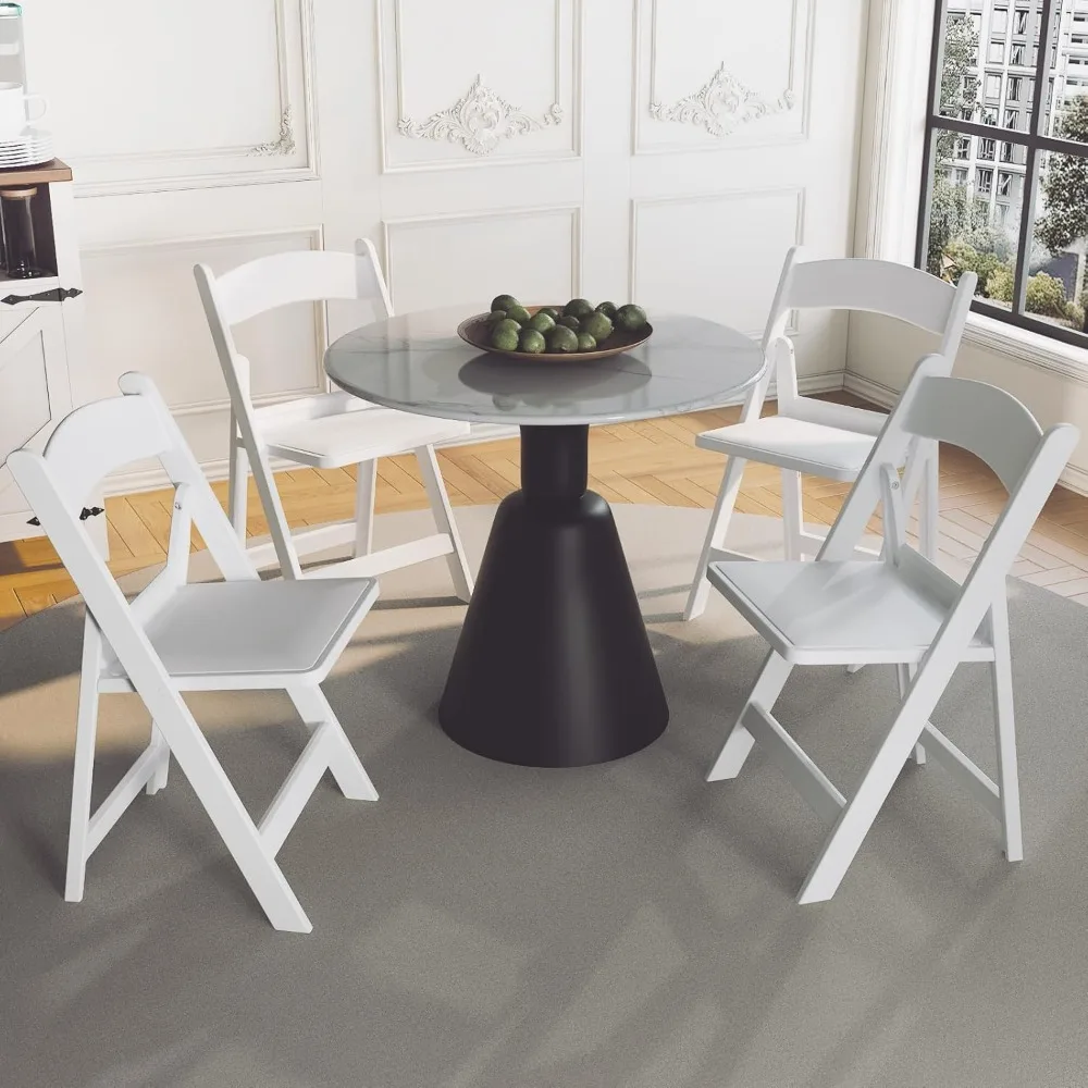 Resin Folding Chairs with Cushion - 4 Pack White Folding Chairs, Lightweight Plastic Chairs, Comfortable Foldable Chairs for Wed
Resin Folding Chairs with Cushion - 4 Pack White Folding Chairs, Lightweight Plastic Chairs, Comfortable Foldable Chairs for Wed