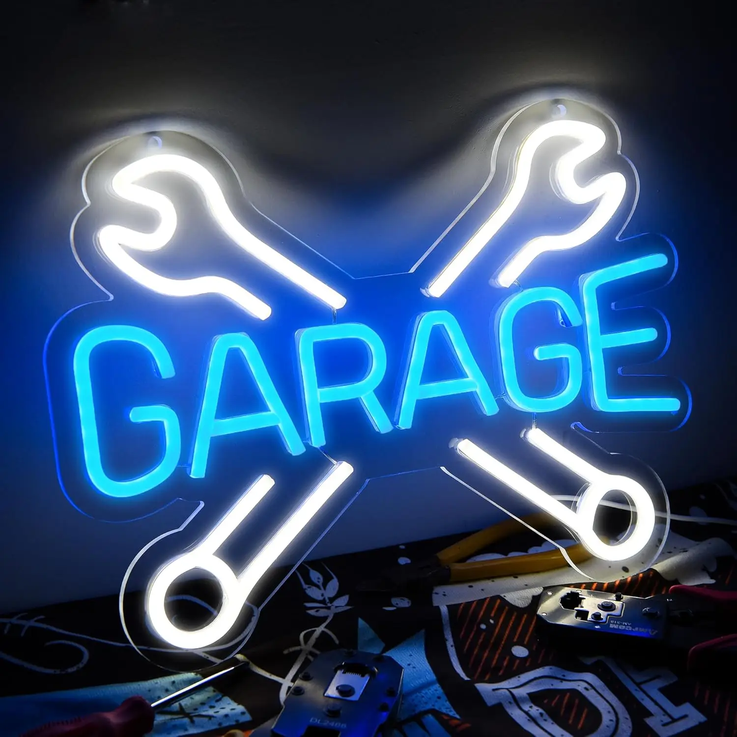 Garage Sign Decor, Neon Sign Decor, Wall Art, Man Cave Romantic premium colorful light, USB powered, great gift
Garage Sign Decor, Neon Sign Decor, Wall Art, Man Cave Romantic premium colorful light, USB powered, great gift