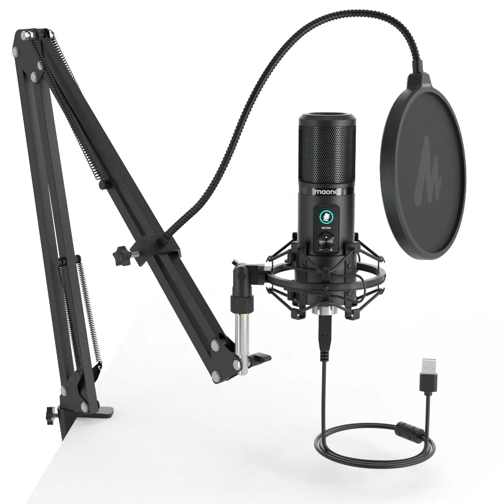 MAONO USB Podcast Microphone Professional Condenser Podcast Mic with One Touch Mute and Mic Gain Knob Gaming Microphones
MAONO USB Podcast Microphone Professional Condenser Podcast Mic with One Touch Mute and Mic Gain Knob Gaming Microphones
