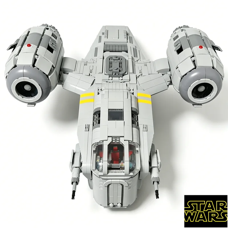 4350pcs MOC Star Wars The Razor Crest Flat Silver Space Battleship Desktop Decoration DIY Birthday Gifts Creative Brick
4350pcs MOC Star Wars The Razor Crest Flat Silver Space Battleship Desktop Decoration DIY Birthday Gifts Creative Brick