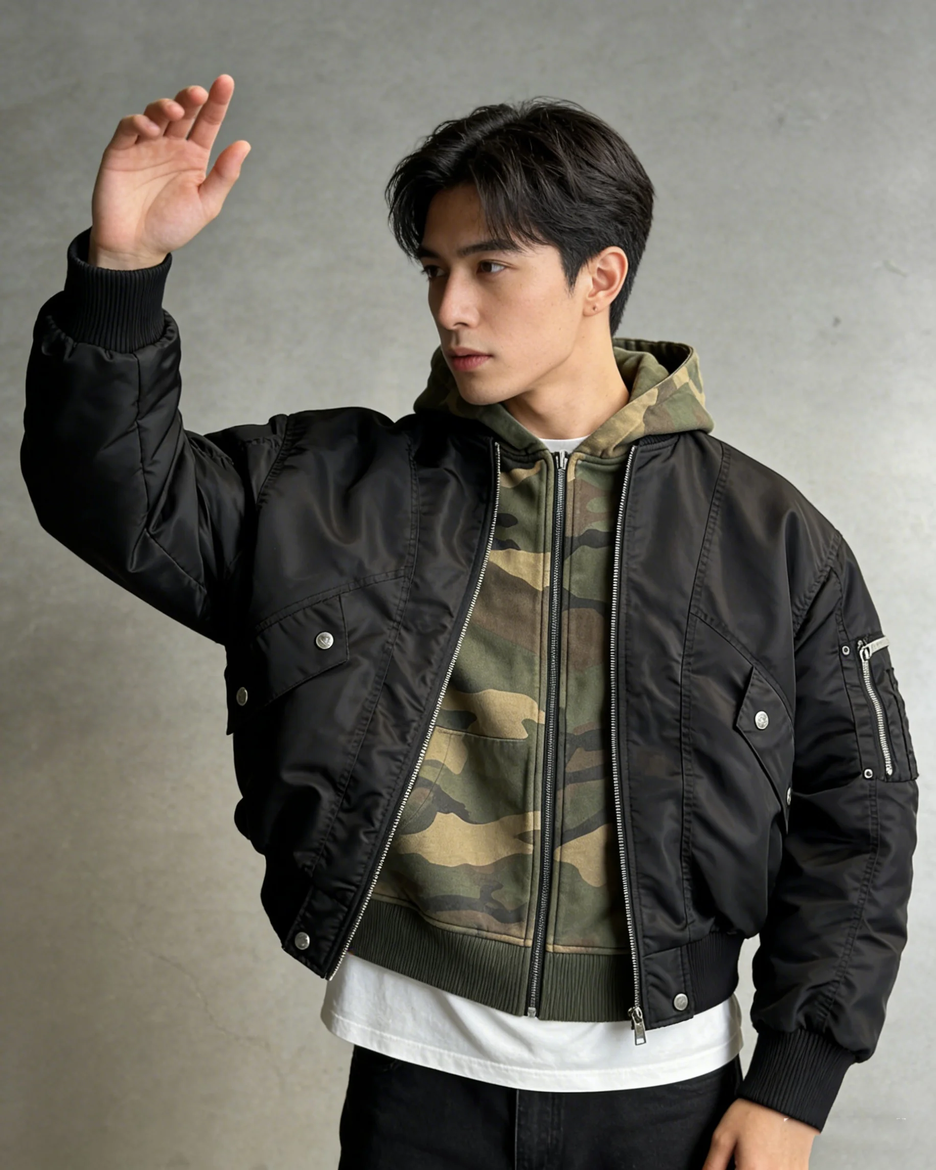 American Camouflage Fake Two Trendy Loose Design Heavy Black Hoodie Unisex Personalized Hoodie
American Camouflage Fake Two Trendy Loose Design Heavy Black Hoodie Unisex Personalized Hoodie