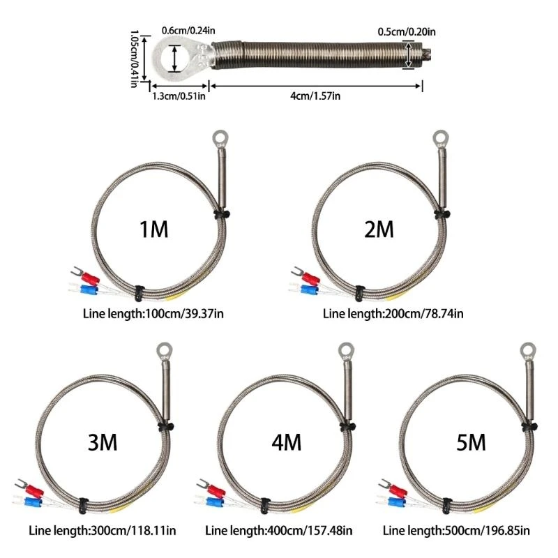 02DC High Durability K Type Temperature Sensors With Metal Patches Design Suitable For Engineers &Technicians Quick Response
02DC High Durability K Type Temperature Sensors With Metal Patches Design Suitable For Engineers &Technicians Quick Response