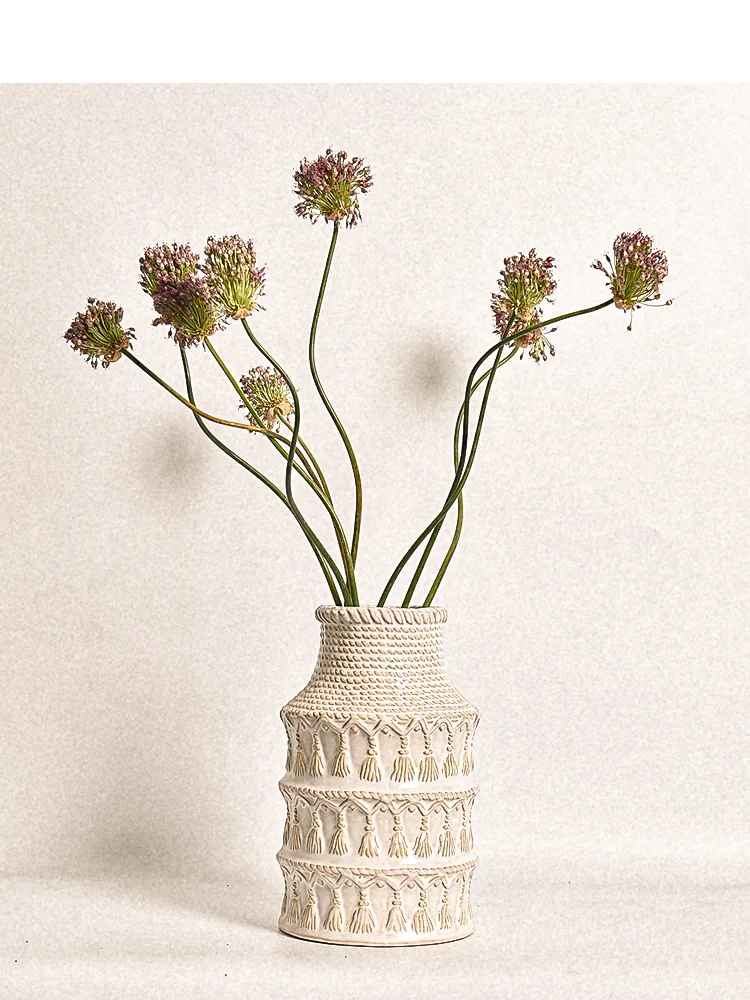 Vintage White Ceramic Tassel Vase French Art Ornament Living Room Flower Arrangement Vase
Vintage White Ceramic Tassel Vase French Art Ornament Living Room Flower Arrangement Vase