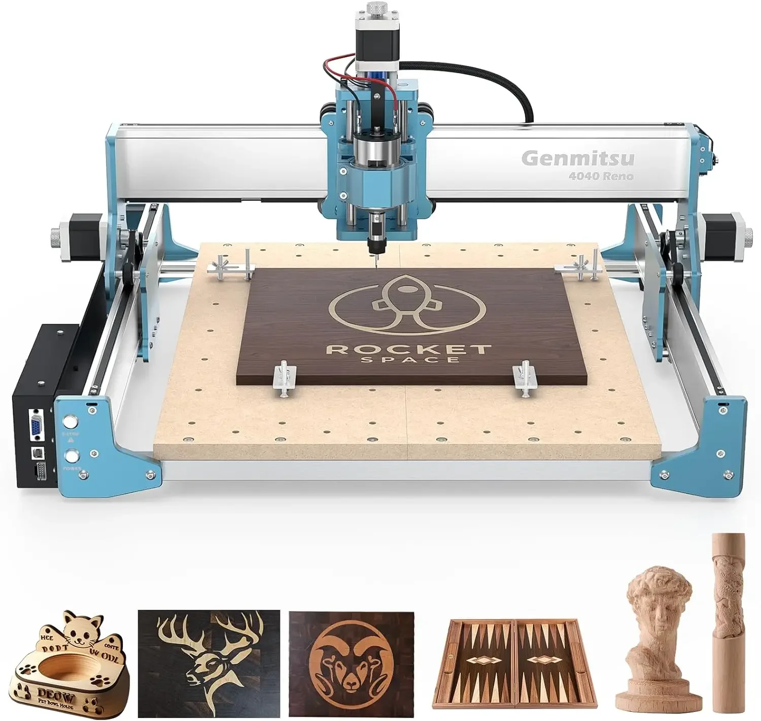 Genmitsu 4040 Reno CNC Router Milling Machine for Woodworking, Acrylic Cutting, Quieter Movement Wood Carving Cutter, Metal Engr
Genmitsu 4040 Reno CNC Router Milling Machine for Woodworking, Acrylic Cutting, Quieter Movement Wood Carving Cutter, Metal Engr