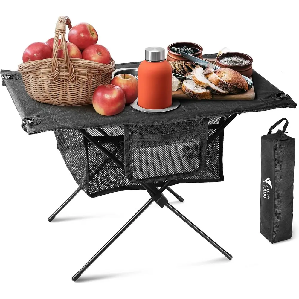 Компактный портативный пляжный столик с держателем для напитков, сетчатым отделением для хранения и сумкой для переноски — идеально подходит для кемпинга, пикников и путешествий на природе.
Компактный портативный пляжный столик с держателем для напитков, сетчатым отделением для хранения и сумкой для переноски — идеально подходит для кемпинга, пикников и путешествий на природе.