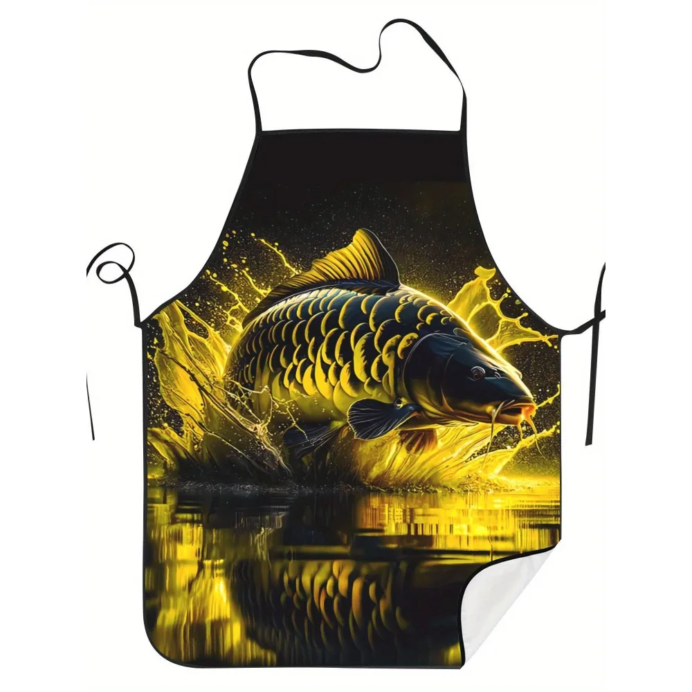 Fishing Theme Printed Apron Waterproof Carp and Bass Graphics Kitchen Cooking Bib for Men Women BBQ Grilling Household Cover
Fishing Theme Printed Apron Waterproof Carp and Bass Graphics Kitchen Cooking Bib for Men Women BBQ Grilling Household Cover