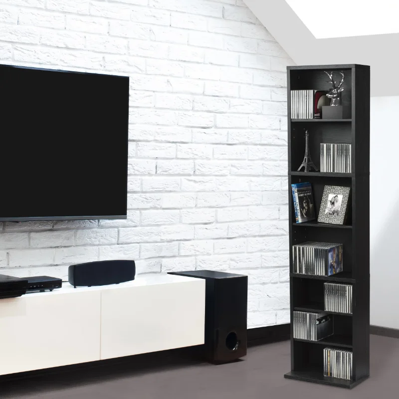 54" x 13" Summit Adjustable Wood Media Storage Shelf Bookcase (114 DVDs, 261 CDs), Espresso
54" x 13" Summit Adjustable Wood Media Storage Shelf Bookcase (114 DVDs, 261 CDs), Espresso