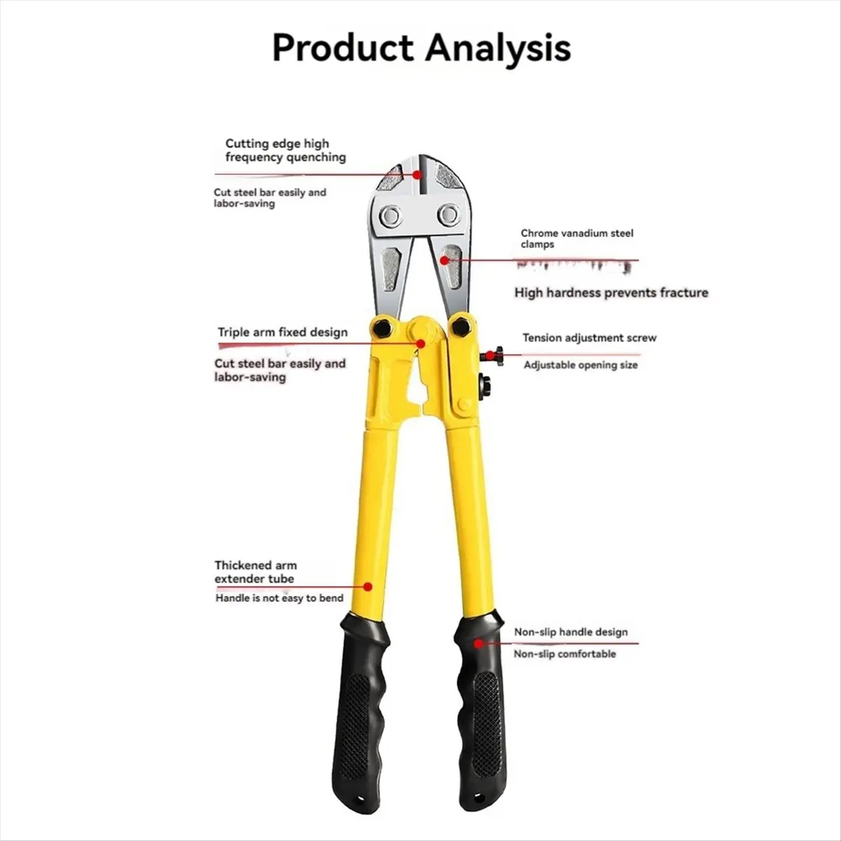 A64Z!! 18In Medium Bolt Cutters Soft-Grip Rubber Ergonomic Handles Cuts Fence, Wire, Chain, Screws, Rivets and Medium Padlocks
A64Z!! 18In Medium Bolt Cutters Soft-Grip Rubber Ergonomic Handles Cuts Fence, Wire, Chain, Screws, Rivets and Medium Padlocks
