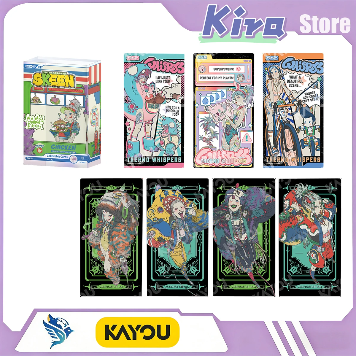 KAYOU SKEEN ZEENCHIN Artist Collection Series LuckyBoom Anime Peripheral Collection Card Designer Toy Gift Cartoon Cards
KAYOU SKEEN ZEENCHIN Artist Collection Series LuckyBoom Anime Peripheral Collection Card Designer Toy Gift Cartoon Cards