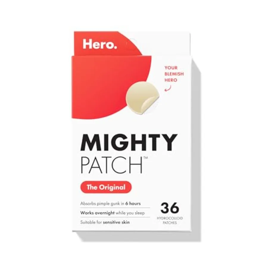 Оригинальный пластырь Mighty Patch от Hero Cosmetics - # Гидроколлоидные патчи от прыщей для лица: уменьшение высыпаний и белых угрей
Оригинальный пластырь Mighty Patch от Hero Cosmetics - # Гидроколлоидные патчи от прыщей для лица: уменьшение высыпаний и белых угрей
