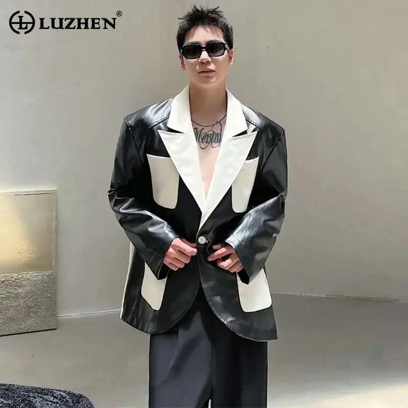 LUZHEN 2025 New Original Color Contrast Design Men's Leather Jacket High Quality Fashion Elegant Temperament Luxury Coat JY1051
LUZHEN 2025 New Original Color Contrast Design Men's Leather Jacket High Quality Fashion Elegant Temperament Luxury Coat JY1051