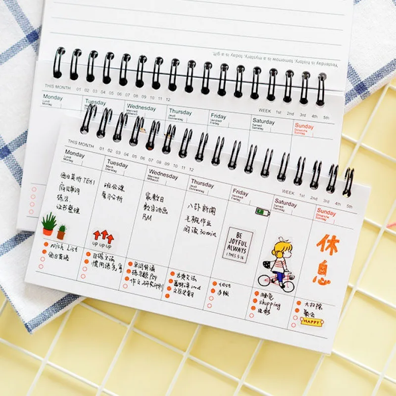 1pc Cartoon Tear Off Weekly Planner Notebook Portable Spiral Bound Notepad for Students Random Color
1pc Cartoon Tear Off Weekly Planner Notebook Portable Spiral Bound Notepad for Students Random Color
