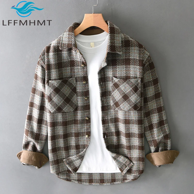 T735 Vintage Plaided Shirt Men's Winter Fall Fashion Dual Pocket Long Sleeve Loose Casual Lapel Blouse Teens Premium Daily Coats
T735 Vintage Plaided Shirt Men's Winter Fall Fashion Dual Pocket Long Sleeve Loose Casual Lapel Blouse Teens Premium Daily Coats