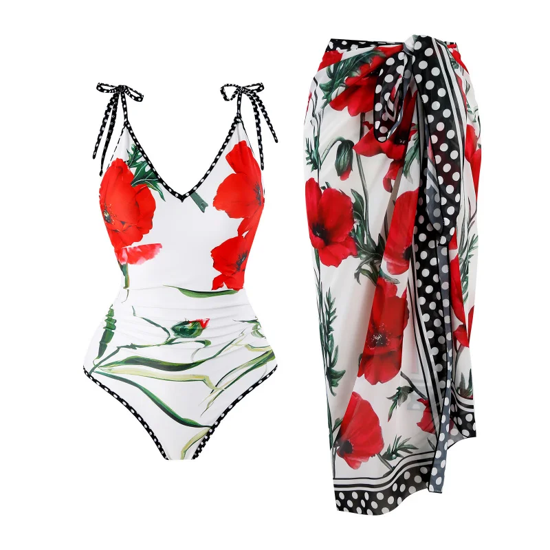 New in stock, popular two-piece swimsuit for women, French retro chiffon skirt swimwear set
New in stock, popular two-piece swimsuit for women, French retro chiffon skirt swimwear set