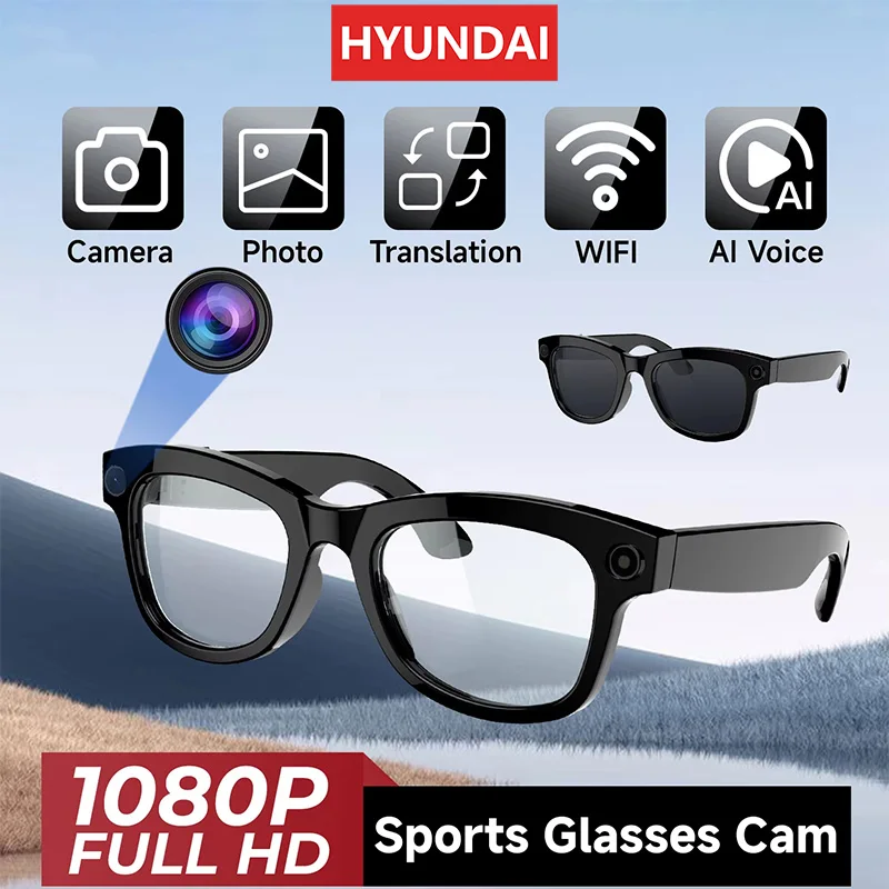 HYUNDAI M01 новые умные очки с искусственным интеллектом, наушники, поляризационные солнцезащитные очки 1080p, видеоконференция, запись, безопасность, спортивный видеорегистратор, камера 
HYUNDAI M01 новые умные очки с искусственным интеллектом, наушники, поляризационные солнцезащитные очки 1080p, видеоконференция, запись, безопасность, спортивный видеорегистратор, камера