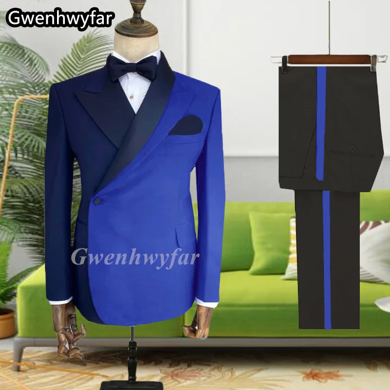 Gwenhwyfar Royal Blue Double Breasted Suit Fashion Men's Suit High Quality Clothing Homme Terno Slim Fit Men's Handsome
Gwenhwyfar Royal Blue Double Breasted Suit Fashion Men's Suit High Quality Clothing Homme Terno Slim Fit Men's Handsome