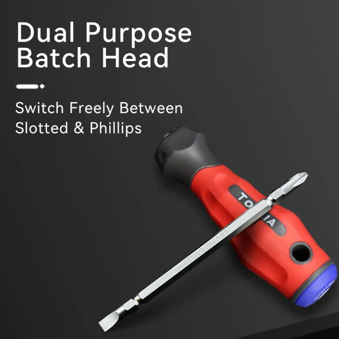 TOPLIA Dual Purpose Screwdriver CR-V Double Head Phillips Slotted Magnetic Screw Driver Repair Hand Tool Household Screwdriver
TOPLIA Dual Purpose Screwdriver CR-V Double Head Phillips Slotted Magnetic Screw Driver Repair Hand Tool Household Screwdriver