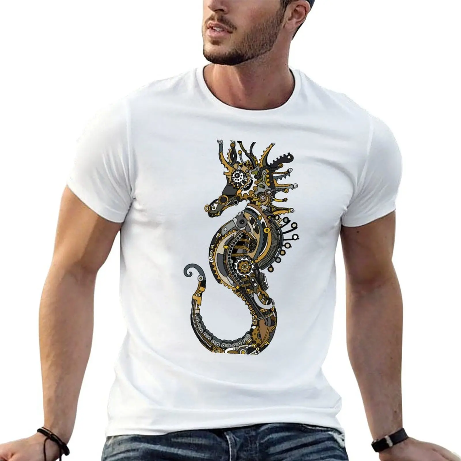 Steampunk Seahorse T-Shirt man t shirt cotton t shirts for man graphic tees cotton tshirt 100% T-shirt
Steampunk Seahorse T-Shirt man t shirt cotton t shirts for man graphic tees cotton tshirt 100% T-shirt