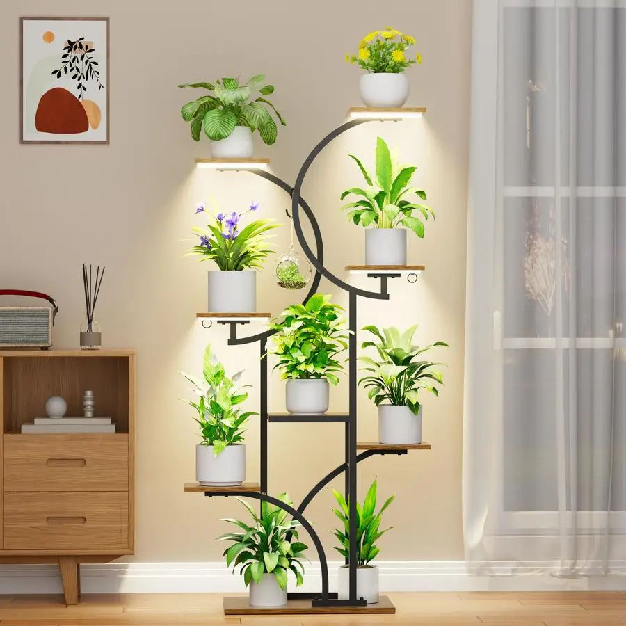 Stand Indoor with Grow Lights, 63 Tall Plant Shelf Indoor, 7 Tiered Corner Shelves for Indoor Plants Multiple, Large Plant Hold
Stand Indoor with Grow Lights, 63 Tall Plant Shelf Indoor, 7 Tiered Corner Shelves for Indoor Plants Multiple, Large Plant Hold