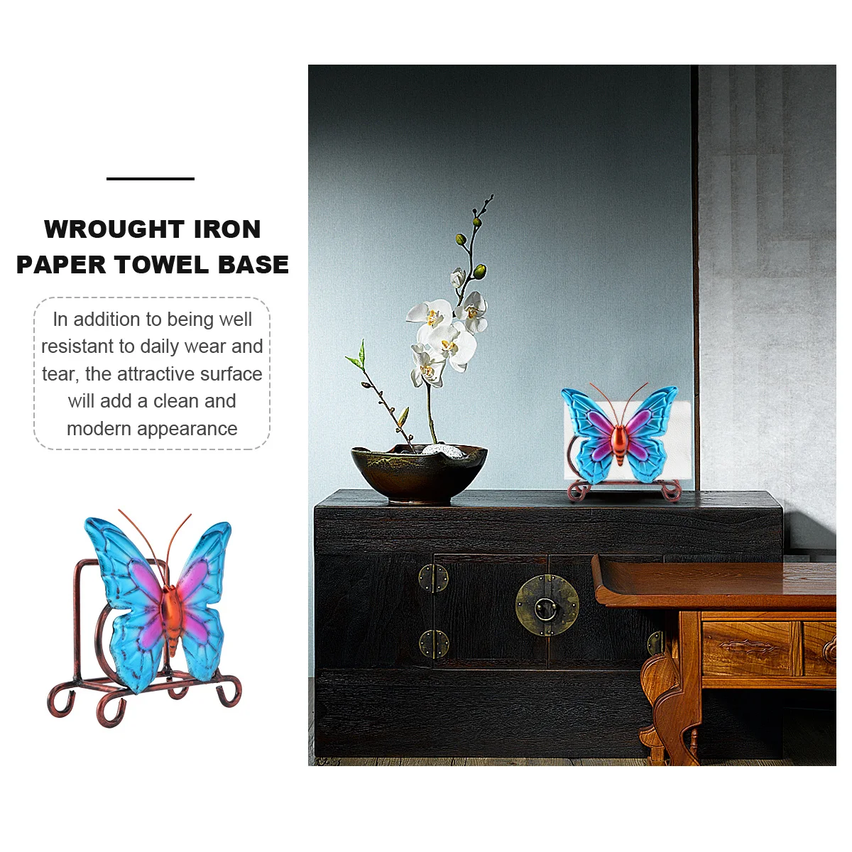 1Pcs Metal Butterfly Paper Towel Rack Durable Iron Roll Paper Shelf Kitchen Bathroom Tissue Storage Organizer Clean Modern Style
1Pcs Metal Butterfly Paper Towel Rack Durable Iron Roll Paper Shelf Kitchen Bathroom Tissue Storage Organizer Clean Modern Style