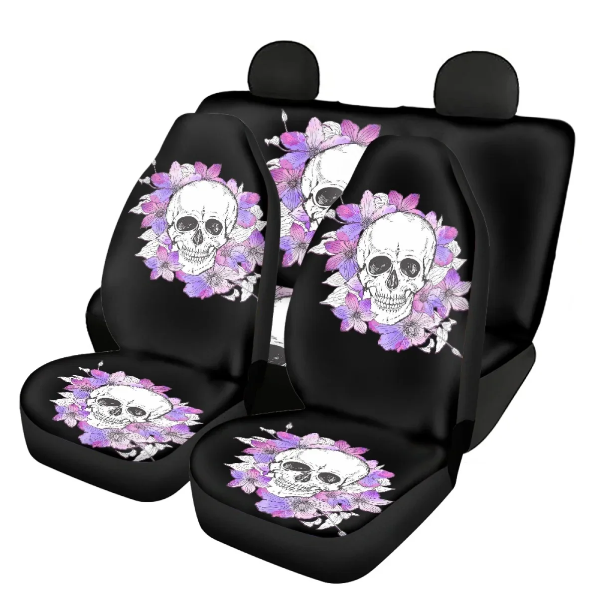 Car Seat Cover Gothic Skull Art Flower Printing Full Set for Women Front Rear Seat Cover Breathable Non-slip Vehicle Protection
Car Seat Cover Gothic Skull Art Flower Printing Full Set for Women Front Rear Seat Cover Breathable Non-slip Vehicle Protection