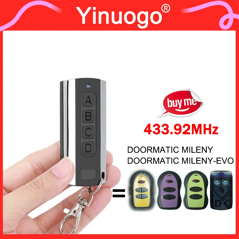 Для DOORMATIC MILENY / MILENY-EVO дистанционное управление гаражом 433,92 MHz непрерывный код
Для DOORMATIC MILENY / MILENY-EVO дистанционное управление гаражом 433,92 MHz непрерывный код