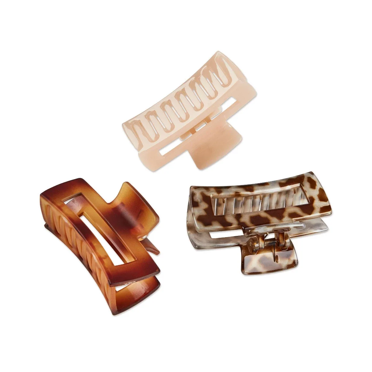 Medium Sized Rectangle Claw Clips - All Hair - 3pcs: Hair Styling, Recycled Polystyrene, 97% Material
Medium Sized Rectangle Claw Clips - All Hair - 3pcs: Hair Styling, Recycled Polystyrene, 97% Material