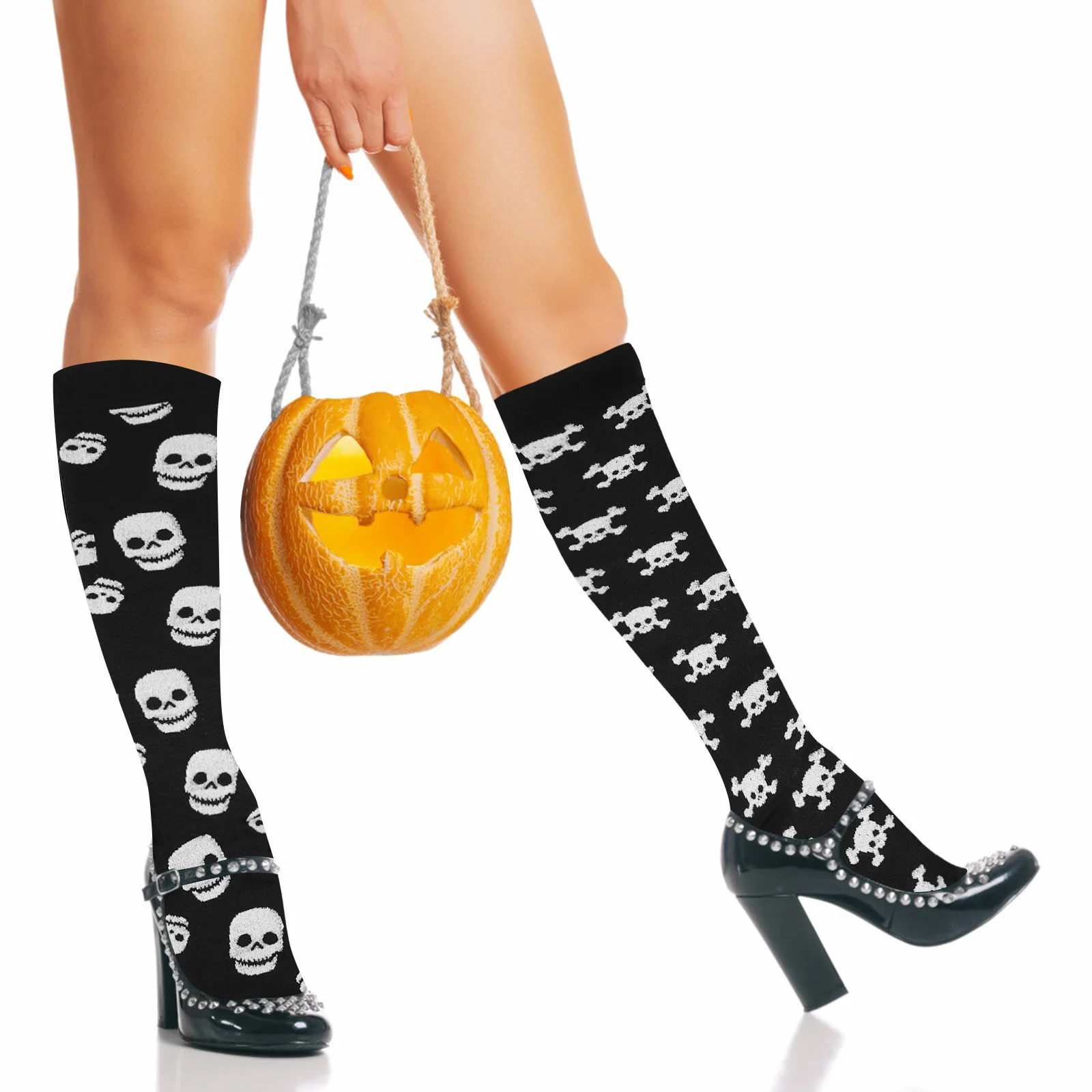 2Pairs Halloween Skull Pattern Cotton Stockings Elastic Breathable Sports Socks Comfortable Fit for Adults Women
2Pairs Halloween Skull Pattern Cotton Stockings Elastic Breathable Sports Socks Comfortable Fit for Adults Women