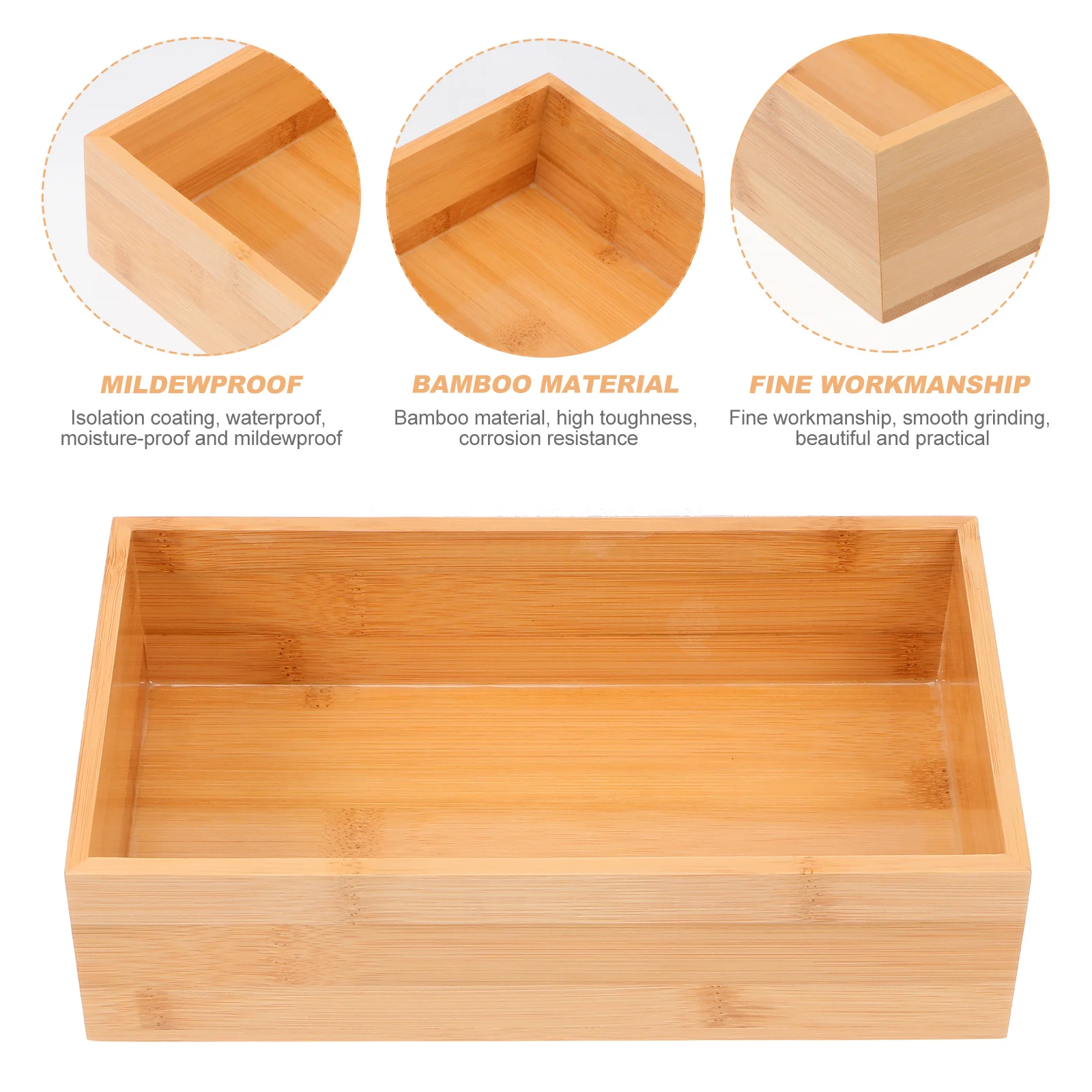 Bamboo Storage Box Desktop Decoration Crate Container Dresser Wood Drawer Items-receiving
Bamboo Storage Box Desktop Decoration Crate Container Dresser Wood Drawer Items-receiving