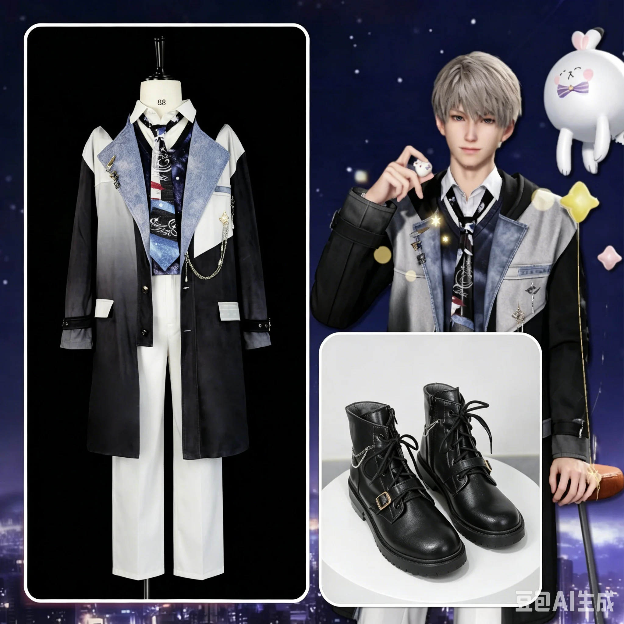 Love and Deepspace Xavier Cosplay Costume, Lightseeker Coat with Accessories, Game Outfit for Halloween Carnival Party
Love and Deepspace Xavier Cosplay Costume, Lightseeker Coat with Accessories, Game Outfit for Halloween Carnival Party