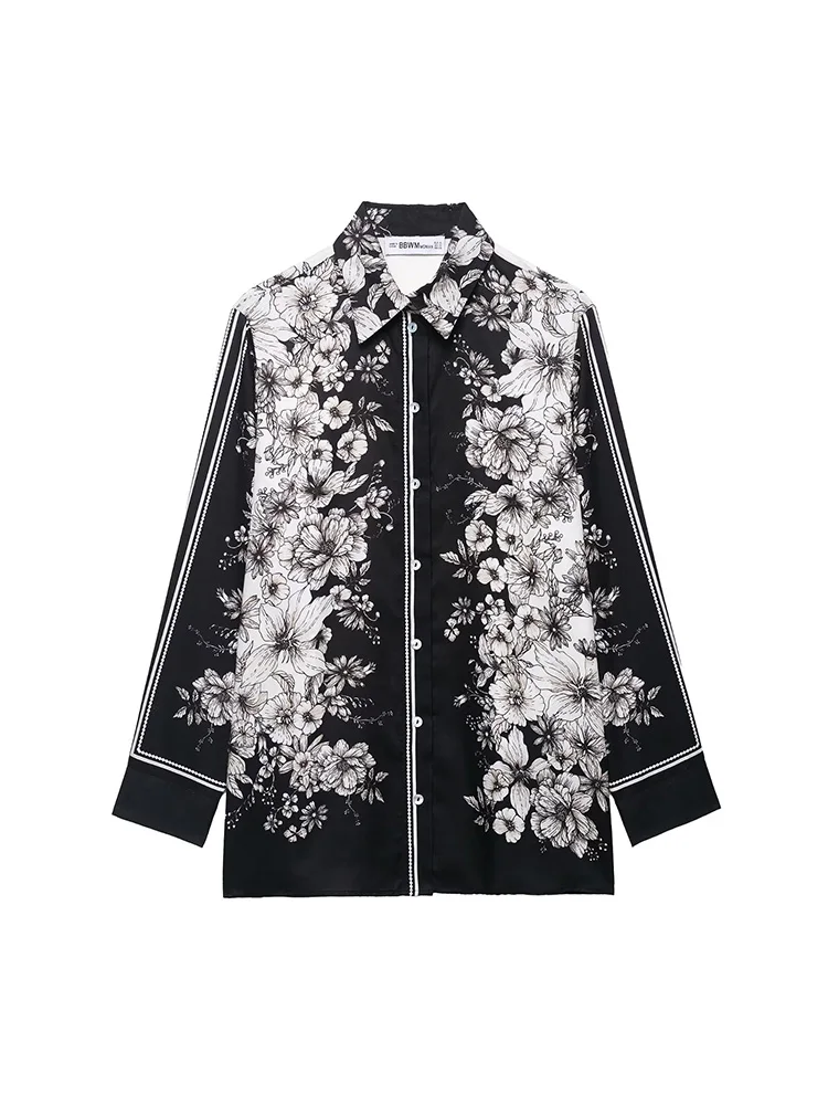 SIYANG Women Fashion Printed Single Breasted Blouse Vintage Lapel Neck Long Sleeves Female Chic Lady Shirts
SIYANG Women Fashion Printed Single Breasted Blouse Vintage Lapel Neck Long Sleeves Female Chic Lady Shirts