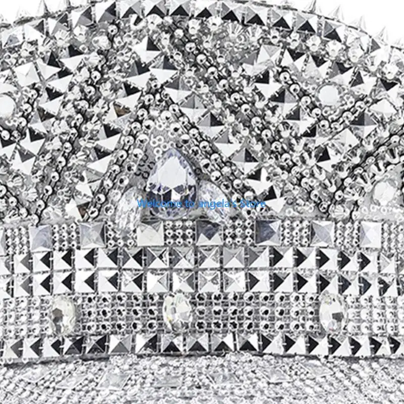 X4YC Sparkly Hat Heavy Rivets Rhinestones Captain Hat for Actor Actress
X4YC Sparkly Hat Heavy Rivets Rhinestones Captain Hat for Actor Actress
