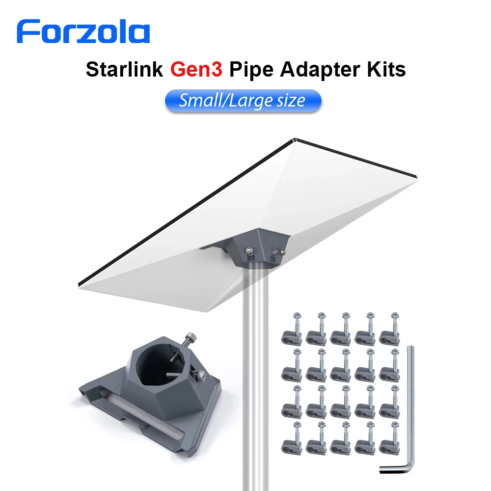 FORZOLA Pipe Adapter For Starlink Gen 3 Standard Antenna Roof Pole Mount Stand Round Mounting Kit For Starlink V3 Dish Bracket
FORZOLA Pipe Adapter For Starlink Gen 3 Standard Antenna Roof Pole Mount Stand Round Mounting Kit For Starlink V3 Dish Bracket