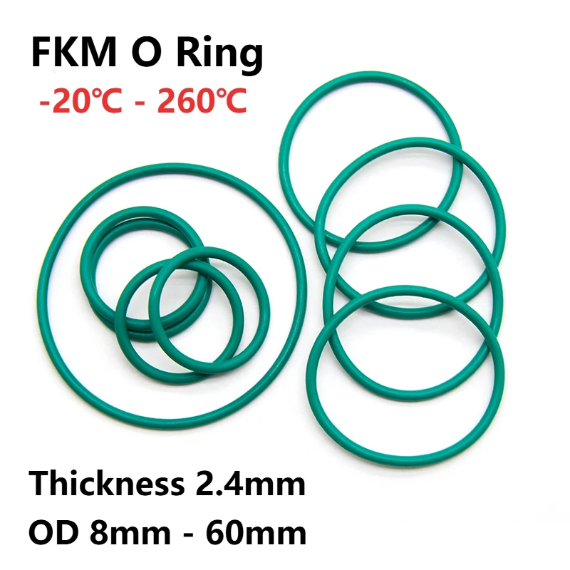 10/50Pcs CS 2.4mm OD 8 - 60mm Green FKM Fluorine Rubber O Ring Seal Insulation Oil Resistant High Temperature Resistance o ring
10/50Pcs CS 2.4mm OD 8 - 60mm Green FKM Fluorine Rubber O Ring Seal Insulation Oil Resistant High Temperature Resistance o ring
