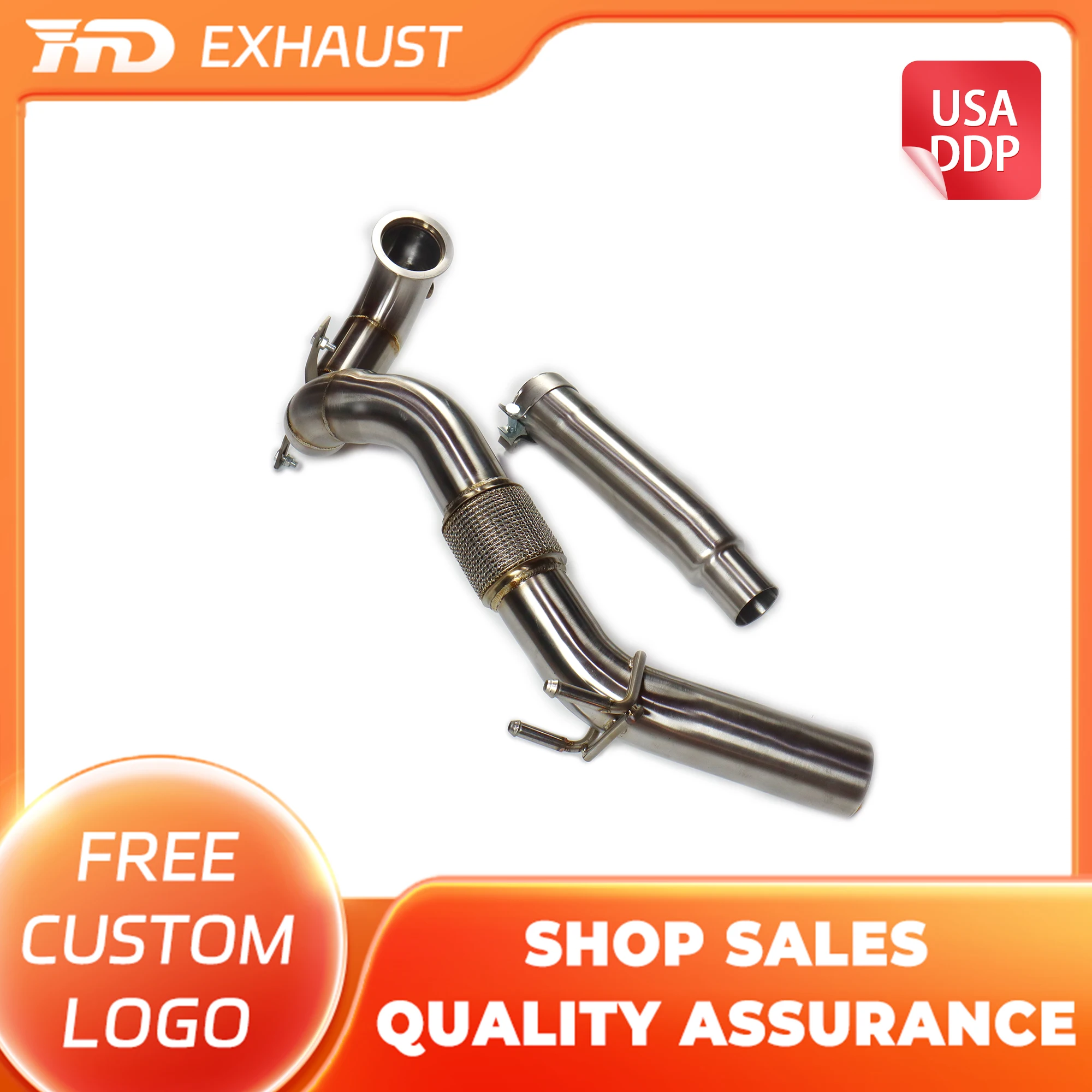 HMD Hot Sales SS304 With Catalytic Downpipe for Audi A3 1.4T Without Thermal Insulation Exhaust Easy Installation Car Parts
HMD Hot Sales SS304 With Catalytic Downpipe for Audi A3 1.4T Without Thermal Insulation Exhaust Easy Installation Car Parts