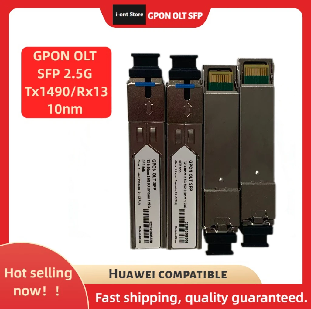 GPON OLT SFP 2.5G Tx1490nm/Rx1310nm 9dB SC C++ SFP трансиверный модуль, совместимый с Huawei OLT для FTTH-сетей, высокая надежность
GPON OLT SFP 2.5G Tx1490nm/Rx1310nm 9dB SC C++ SFP трансиверный модуль, совместимый с Huawei OLT для FTTH-сетей, высокая надежность