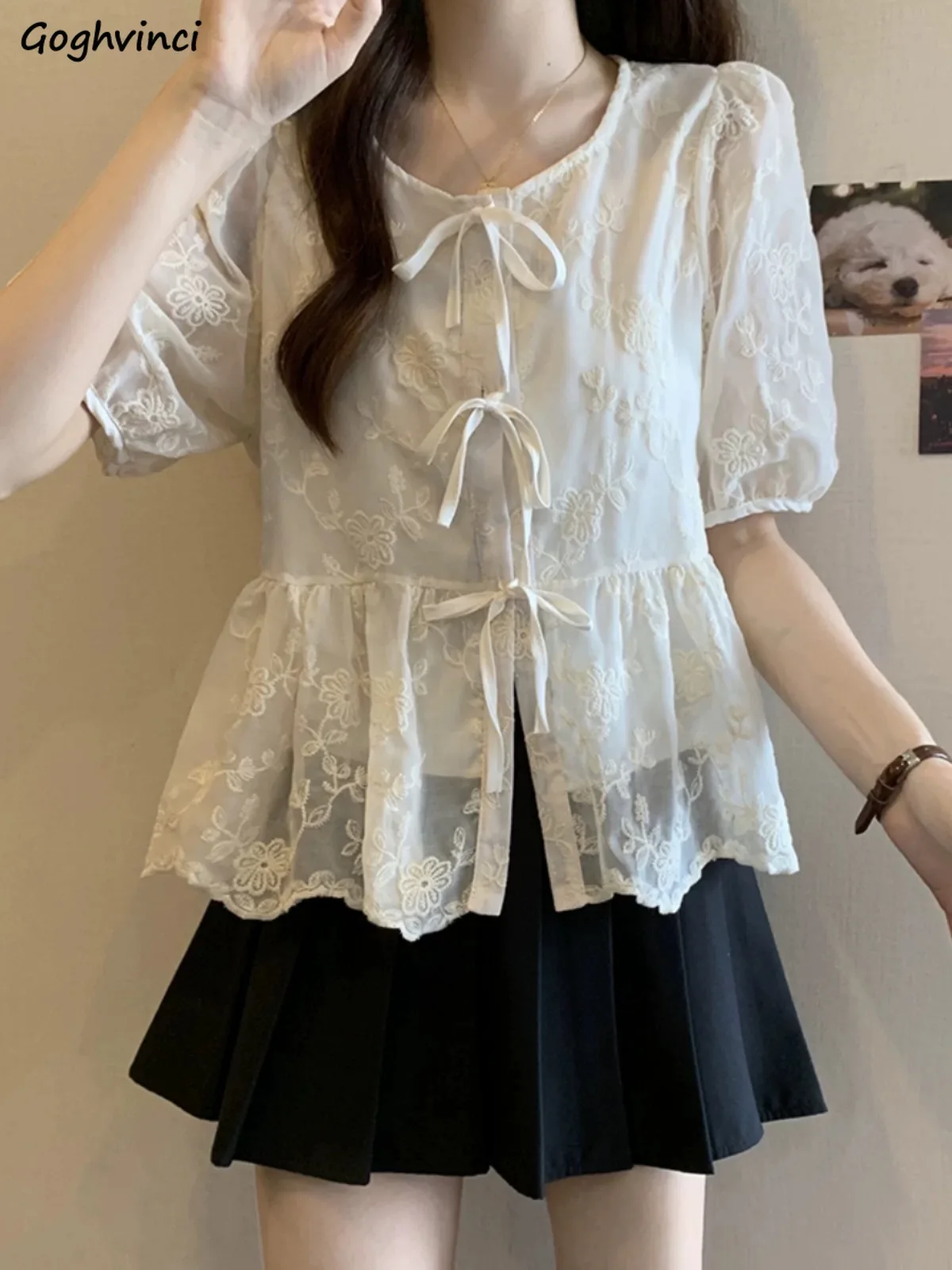 O-Neck Puff Sleeve Shirts Woman Silky Woven Petal Ruffle Ruched Texture Metal Layer Accent Spring Dark Light Vacation Aesthetic
O-Neck Puff Sleeve Shirts Woman Silky Woven Petal Ruffle Ruched Texture Metal Layer Accent Spring Dark Light Vacation Aesthetic