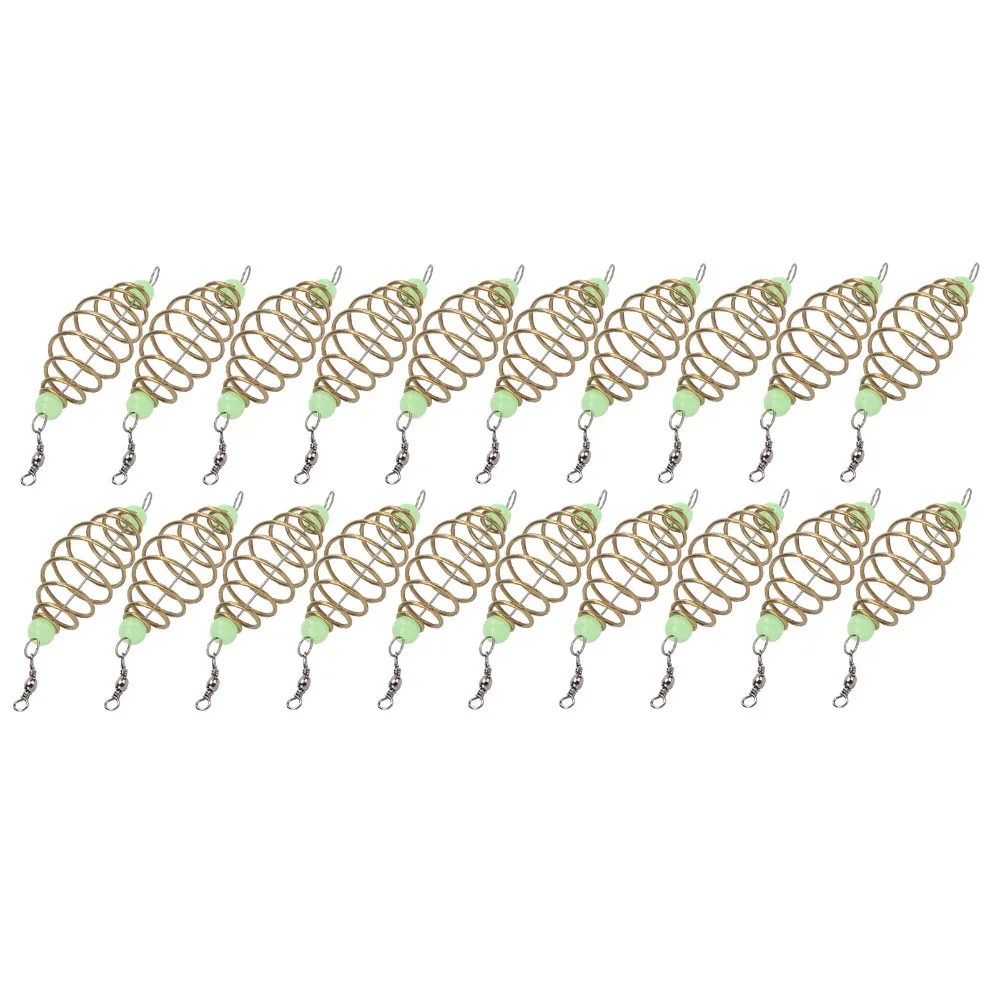 30PCS Olive Shape Fishing Bait Cage Spring 8*2cm Fishing Bait Trap Cage with Glow Beads Fishing Bait Holder Rig
30PCS Olive Shape Fishing Bait Cage Spring 8*2cm Fishing Bait Trap Cage with Glow Beads Fishing Bait Holder Rig
