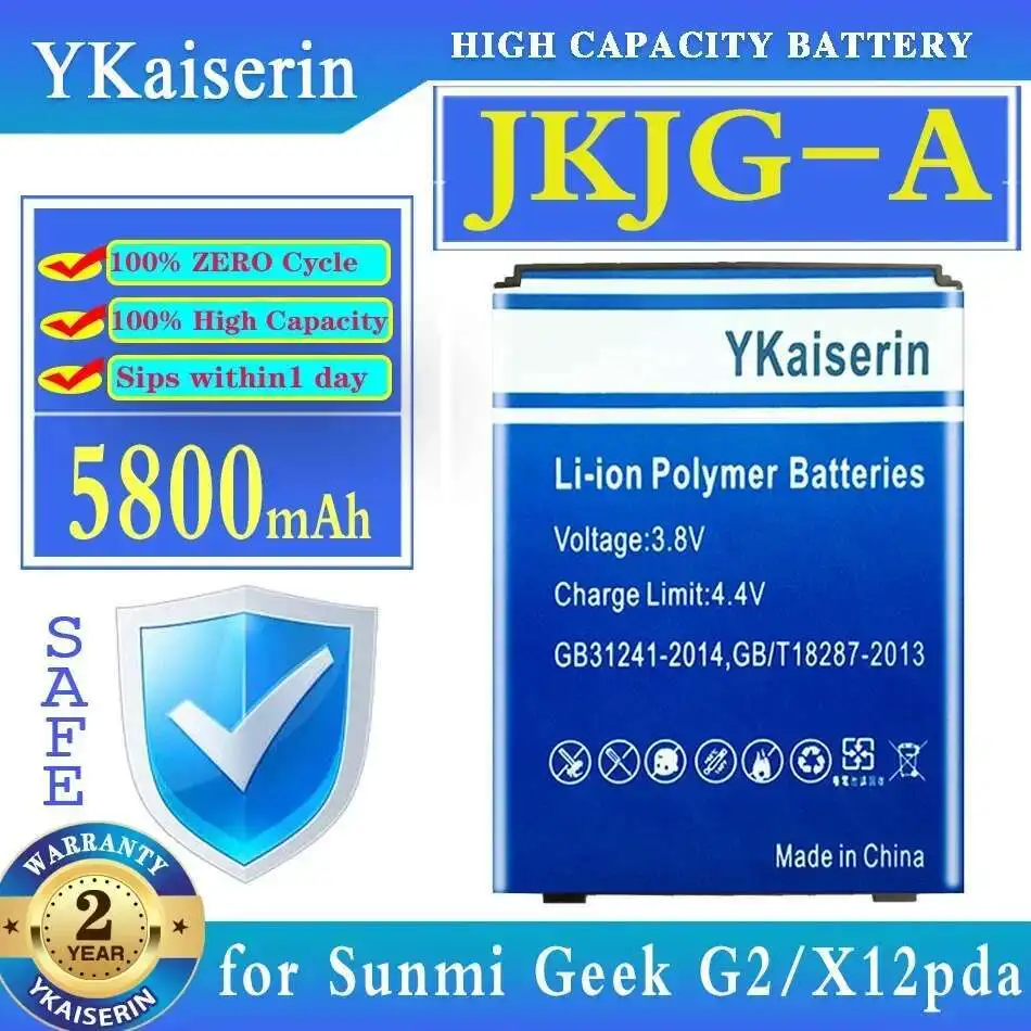Для Sunmi Zhongtong Geek G2 X12pda Palm-верхняя компьютерная батарея Jkjg-A хорошая низкотемпературная производительность 5800 мАч
Для Sunmi Zhongtong Geek G2 X12pda Palm-верхняя компьютерная батарея Jkjg-A хорошая низкотемпературная производительность 5800 мАч