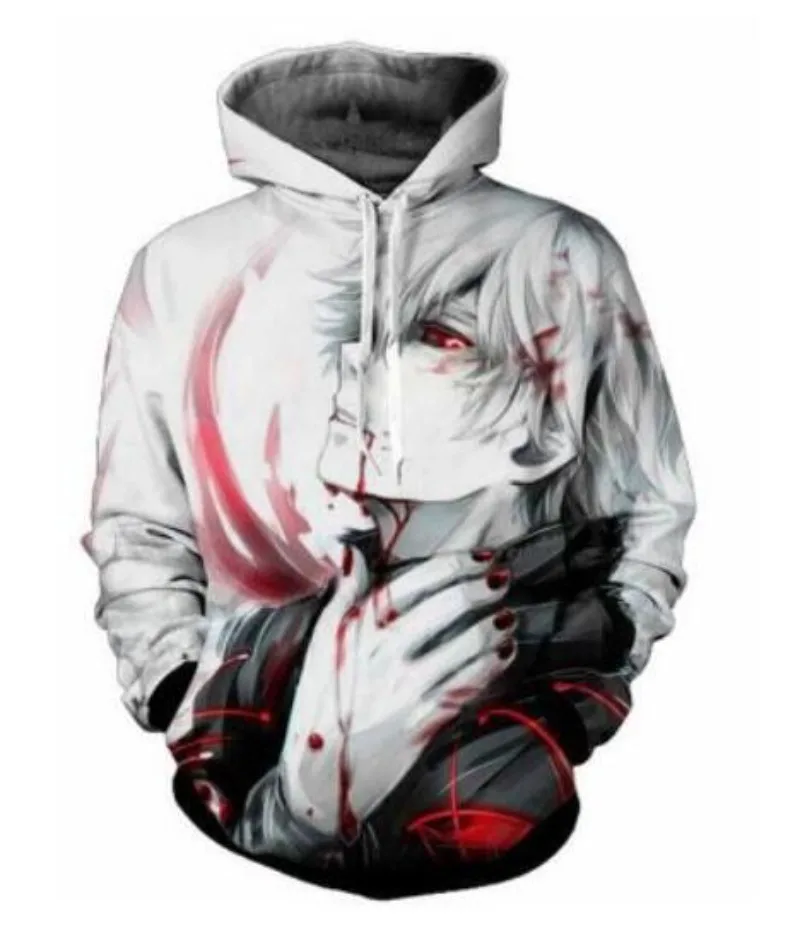 New Personality Hoodies Tokyo Ghoul 3D Printed Pullover Men Women Oversized Hooded Sweatshirts Cool Hoodie
New Personality Hoodies Tokyo Ghoul 3D Printed Pullover Men Women Oversized Hooded Sweatshirts Cool Hoodie