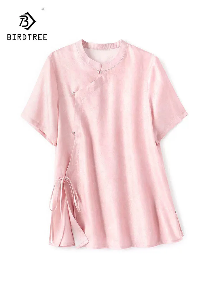 BirdTree-32MM Silk Elegant Shirt, Flare Sleeve Lace-up, Women Retro Loose Caitong Genuine Silk Blouse, 2026 Summer New T65395CC
BirdTree-32MM Silk Elegant Shirt, Flare Sleeve Lace-up, Women Retro Loose Caitong Genuine Silk Blouse, 2026 Summer New T65395CC