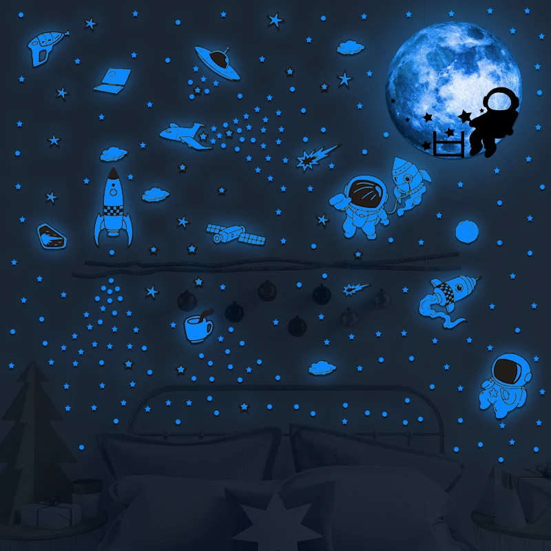 Wall stickers for kids rooms star fluorescent ceiling Space astronaut children's room wall sticker decoration luminous stickers
Wall stickers for kids rooms star fluorescent ceiling Space astronaut children's room wall sticker decoration luminous stickers